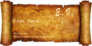 Ezer Imre névjegykártya